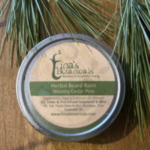 woodsy cedar pine herbal beard balm