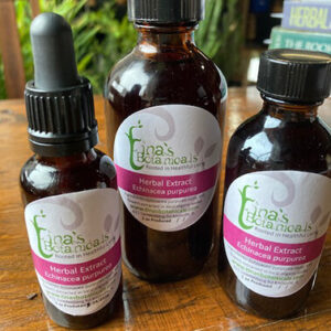 herbal sprays in in glass bottles with droppers