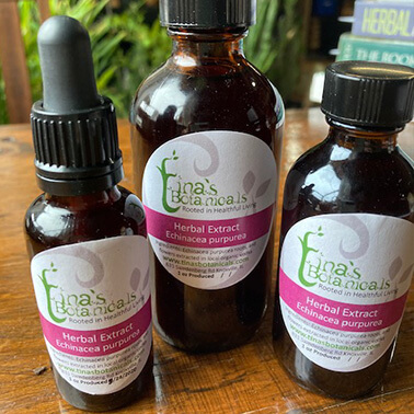 herbal sprays in in glass bottles with droppers