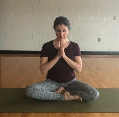 tina meditating doing yoga